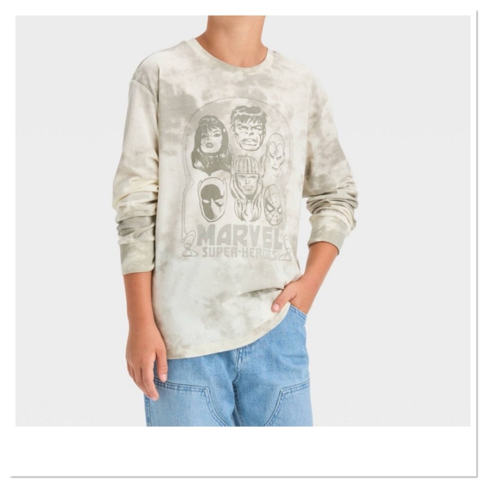 Boy’s Marvel Superhero Long Sleeve Graphic T-Shirt